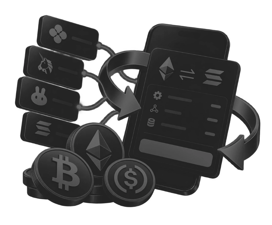Sparkling pricing: no subscription, service and network fees shown on the trade card before signing
