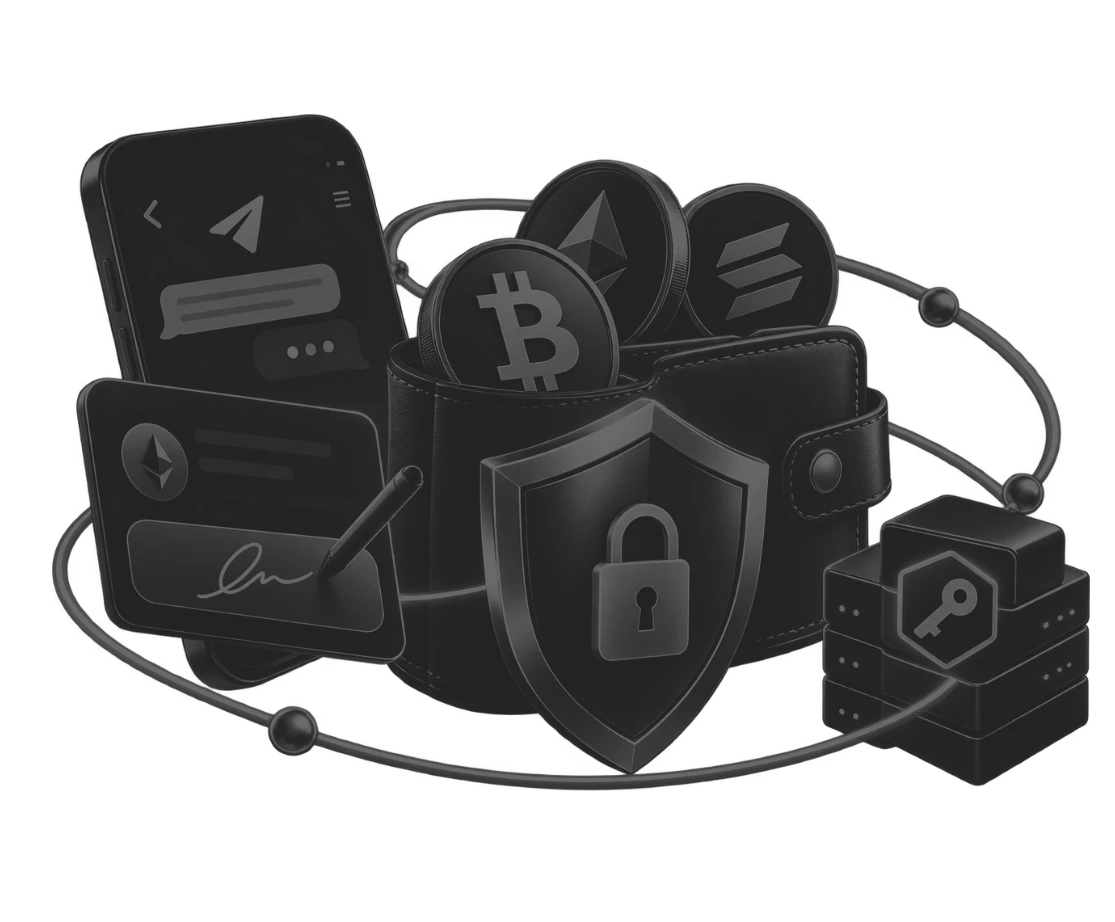 Sparkling security: self-custody wallet on Turnkey, every trade signed by the user